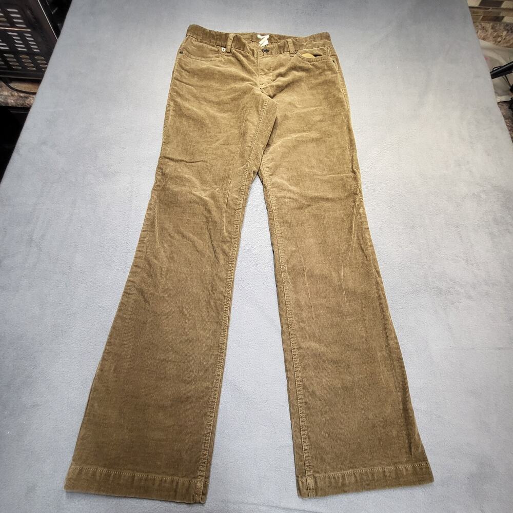 J Crew Pants Womens 30 Brown Corduroy Boot Cut Stretch Distressed